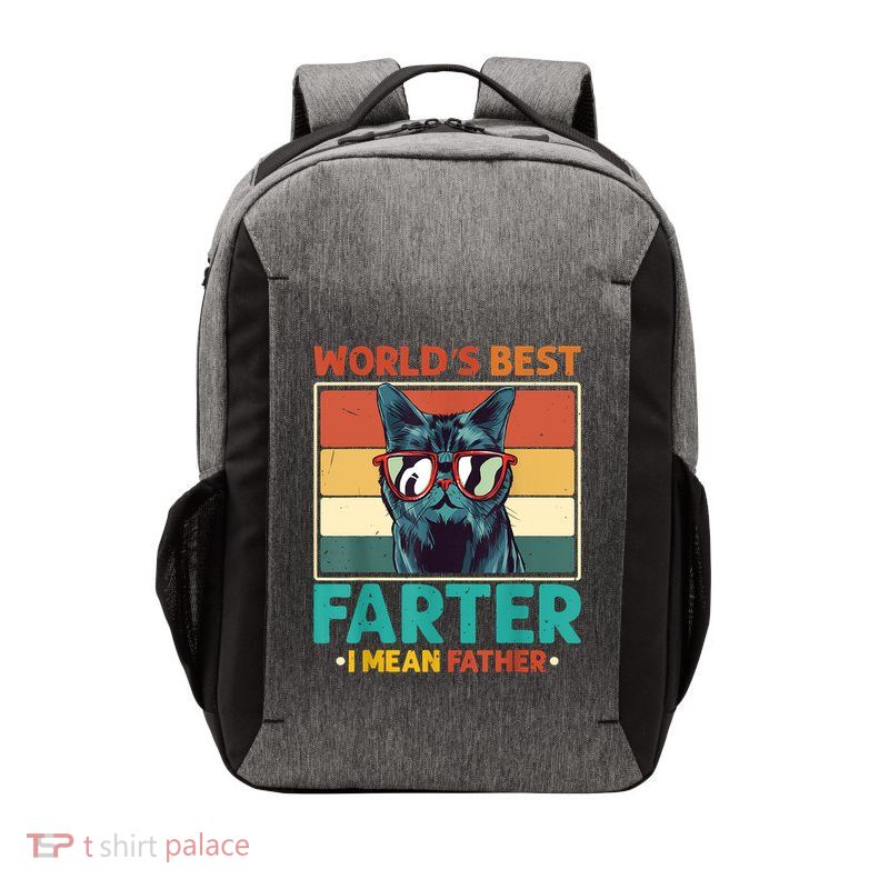 Worlds Best Farter I Mean Father Best Cat Dad Ever Vector Backpack