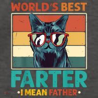 Worlds Best Farter I Mean Father Best Cat Dad Ever Vector Backpack