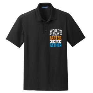 World's Best Farter I Mean Father Dad Father's Day Daddy Dry Zone Grid Polo