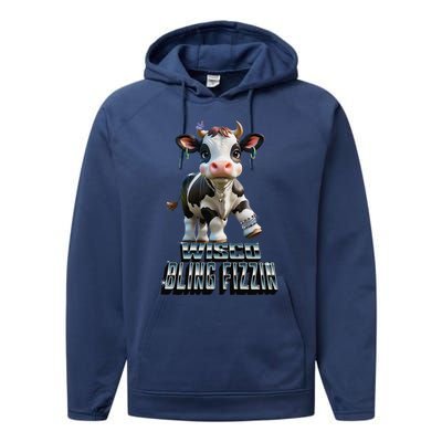 Wisco Bling Fizzin Cow Performance Fleece Hoodie