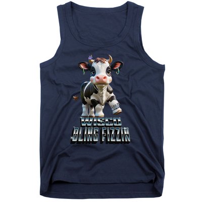 Wisco Bling Fizzin Cow Tank Top