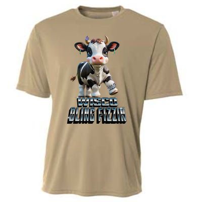 Wisco Bling Fizzin Cow Cooling Performance Crew T-Shirt