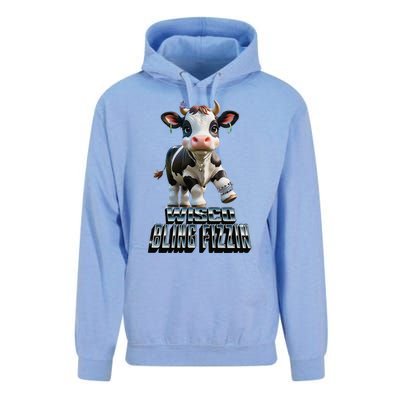 Wisco Bling Fizzin Cow Unisex Surf Hoodie