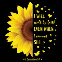 Walk By Faith Not By Sight Christian Religious Sunflower Gift Doggie Tank