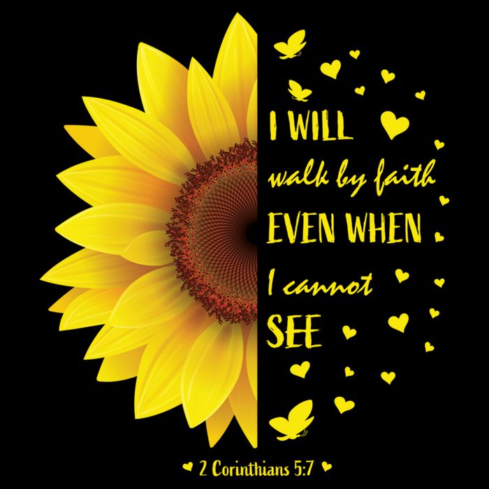 Walk By Faith Not By Sight Christian Religious Sunflower Gift Doggie Tank