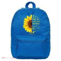 Walk By Faith Not By Sight Christian Religious Sunflower Gift 16 in Basic Backpack