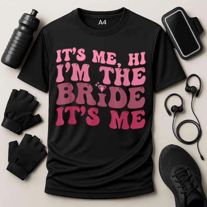 Women Bride Funny Its Me Hi I'm The Bride Its Me Cooling Performance Crew T-Shirt