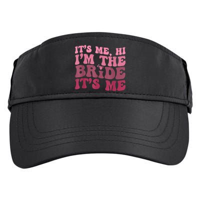 Women Bride Funny Its Me Hi I'm The Bride Its Me Adult Drive Performance Visor