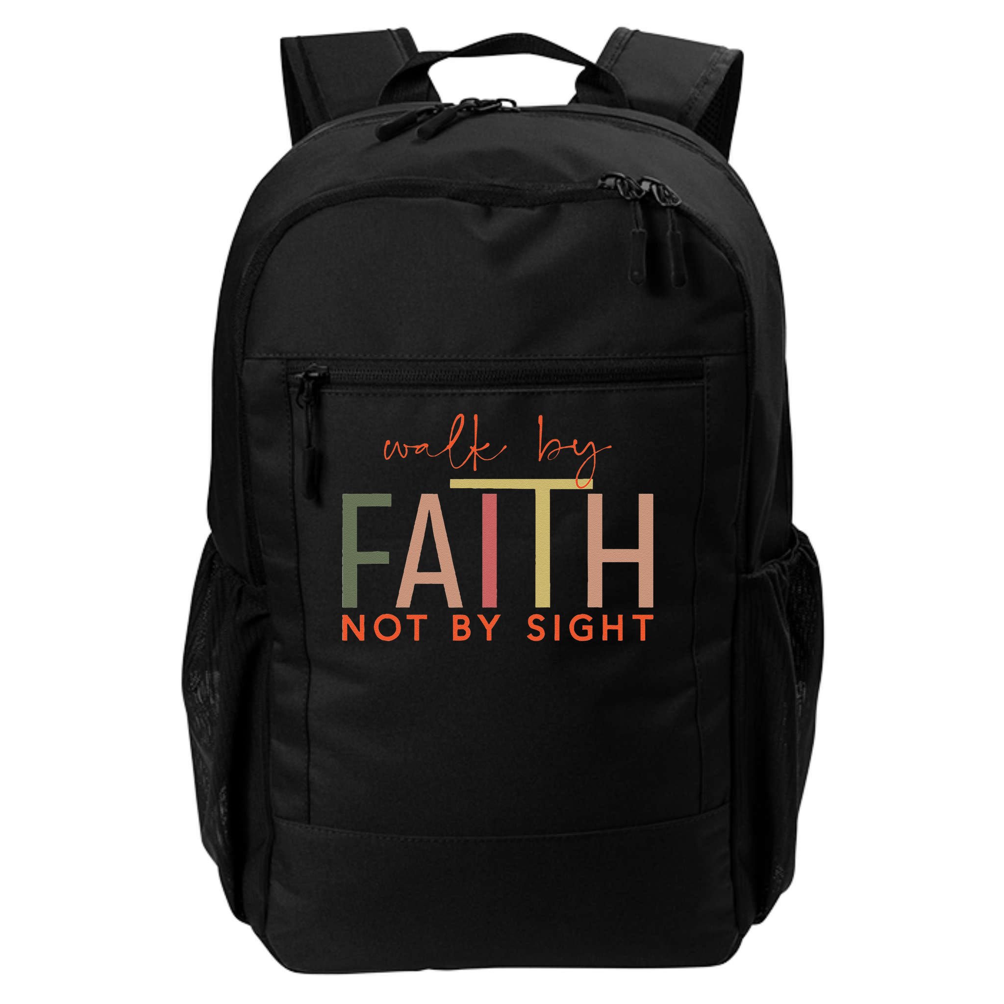 Walk By Faith Not By Sight God Faith Jesus 3 Backpack