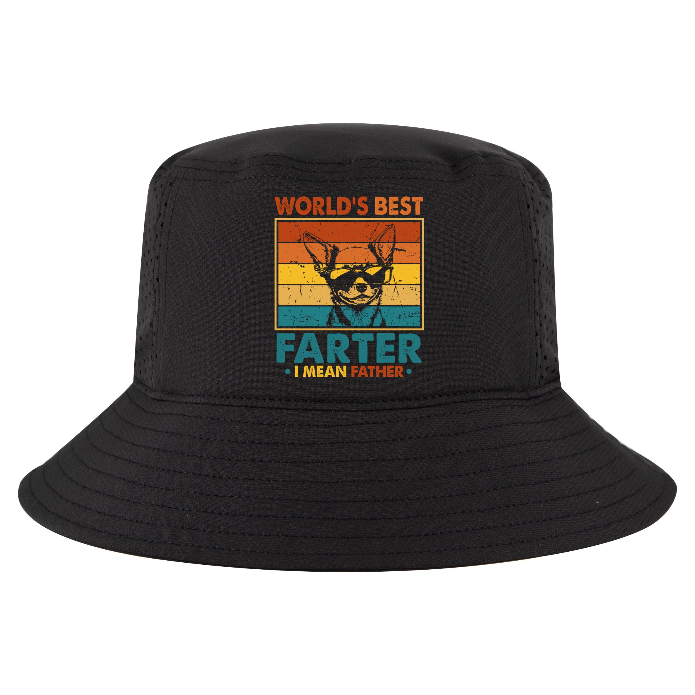 World's Best Farter I Mean Father Fathers Day Funny Dad Dog Cool Comfort Performance Bucket Hat