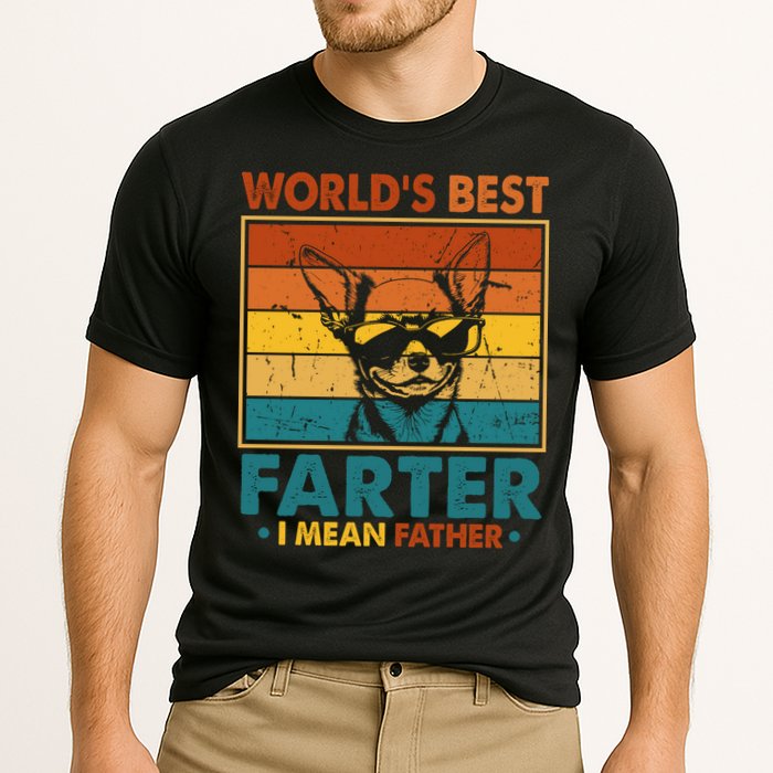 World's Best Farter I Mean Father Fathers Day Funny Dad Dog Cooling Performance Crew T-Shirt