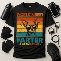 World's Best Farter I Mean Father Fathers Day Funny Dad Dog Cooling Performance Crew T-Shirt