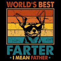 World's Best Farter I Mean Father Fathers Day Funny Dad Dog Cooling Performance Crew T-Shirt