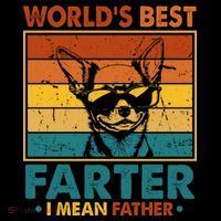 World's Best Farter I Mean Father Fathers Day Funny Dad Dog Impact Tech Backpack