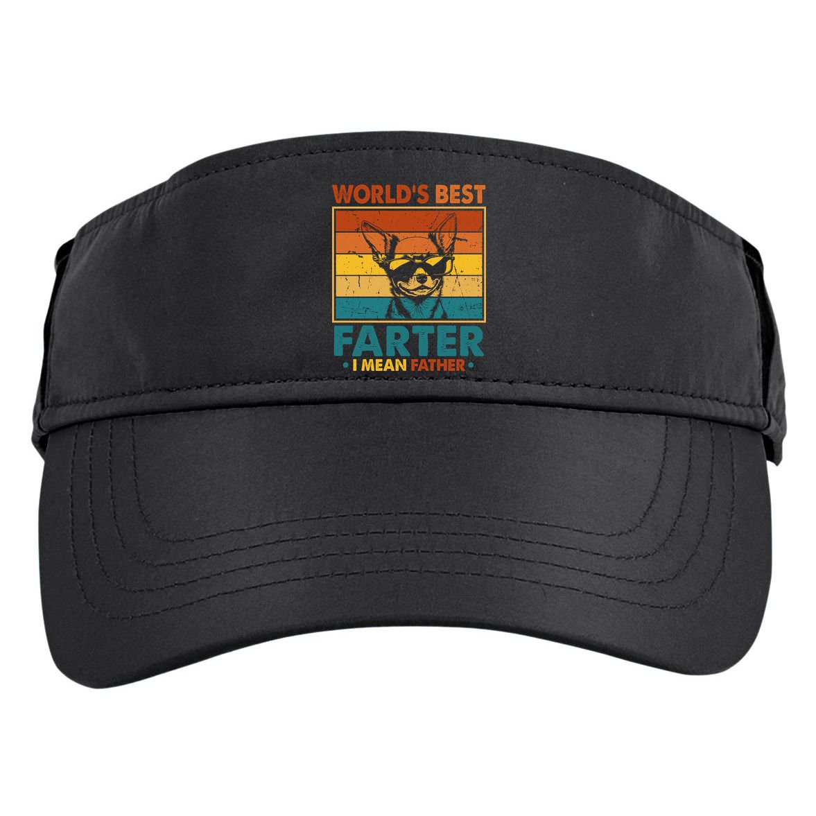 World's Best Farter I Mean Father Fathers Day Funny Dad Dog Adult Drive Performance Visor
