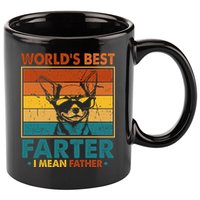 World's Best Farter I Mean Father Fathers Day Funny Dad Dog 11oz C Handle Ceramic Mug