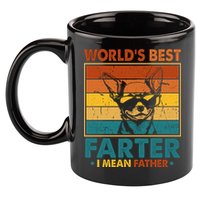 World's Best Farter I Mean Father Fathers Day Funny Dad Dog 11oz C Handle Ceramic Mug