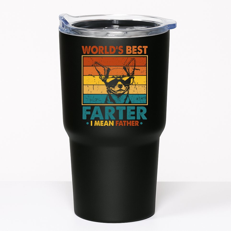 World's Best Farter I Mean Father Fathers Day Funny Dad Dog Tumbler