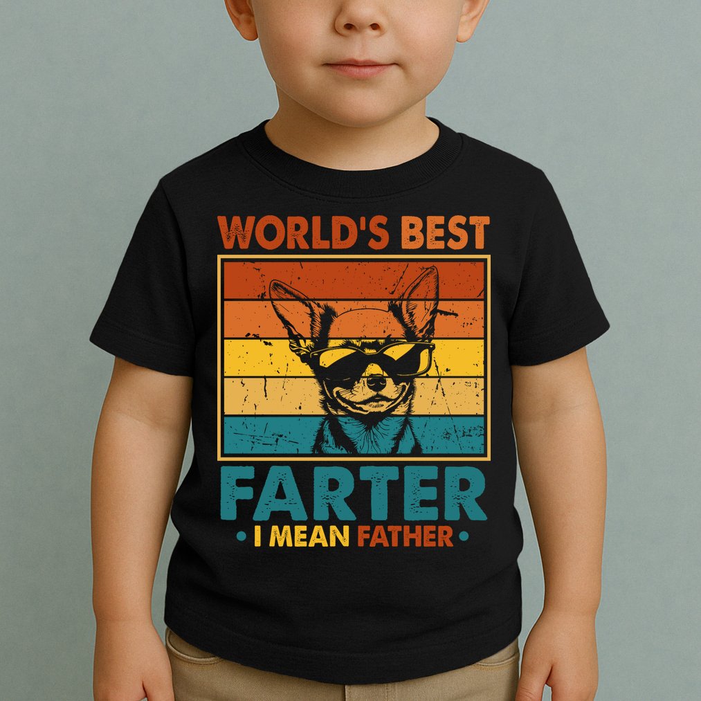 World's Best Farter I Mean Father Fathers Day Funny Dad Dog Toddler T-Shirt
