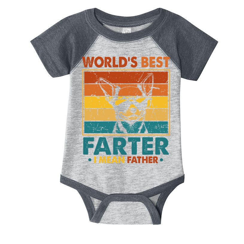 World's Best Farter I Mean Father Fathers Day Funny Dad Dog Infant Baby Jersey Bodysuit