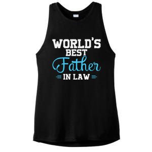 World's Best Father In Law Ladies PosiCharge Tri-Blend Wicking Tank