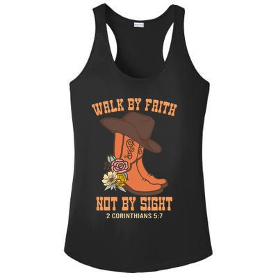 Walk By Faith Not By Sight God Faith Jesus 5 Ladies PosiCharge Competitor Racerback Tank