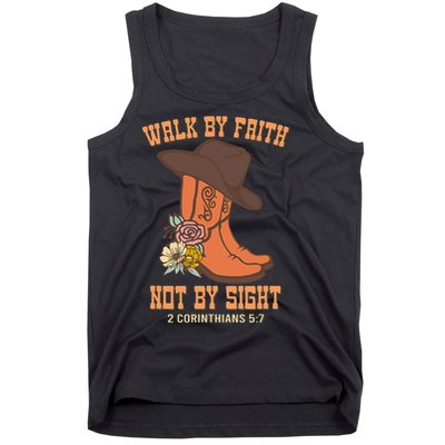 Walk By Faith Not By Sight God Faith Jesus 5 Tank Top