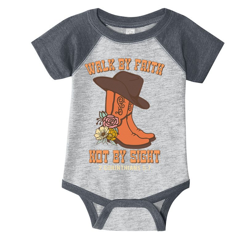 Walk By Faith Not By Sight God Faith Jesus 5 Infant Baby Jersey Bodysuit