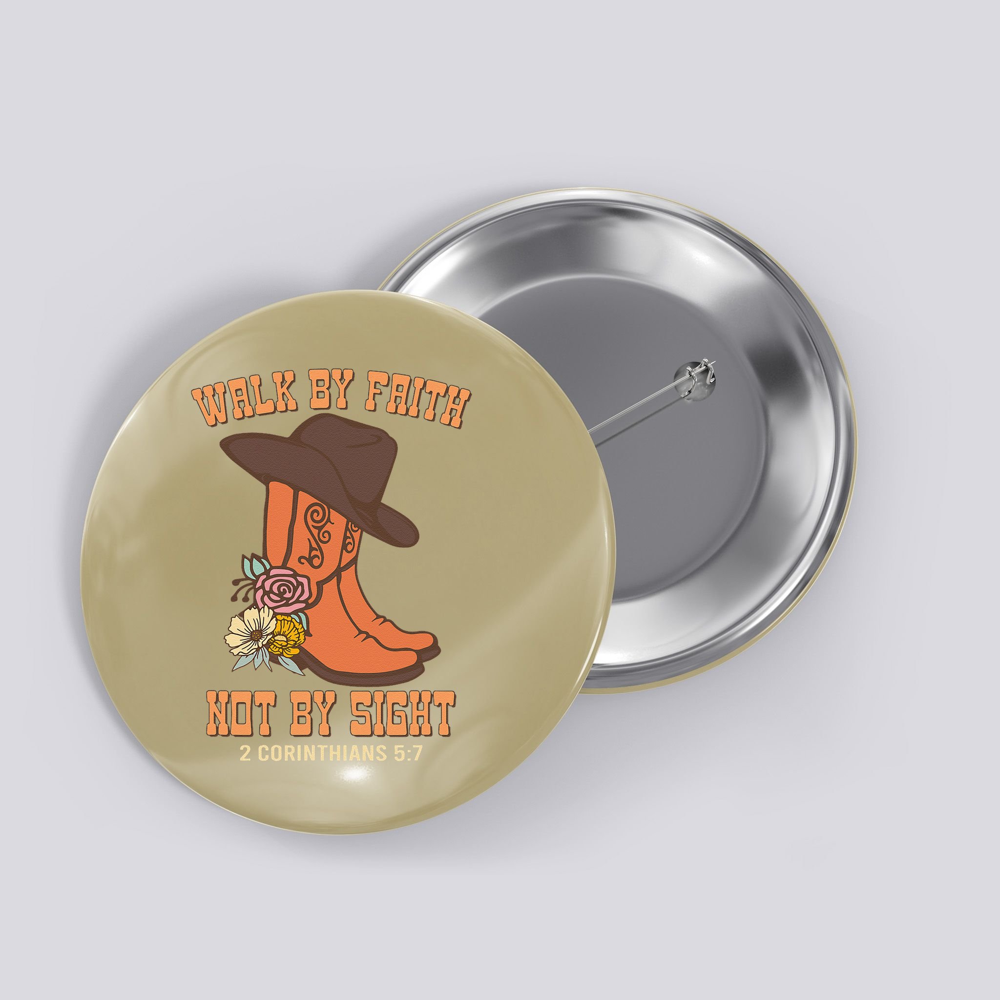 Walk By Faith Not By Sight God Faith Jesus 5 Button