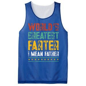 Worlds Best Farter I Mean Father Best Dad Ever Cool Mesh Reversible Basketball Jersey Tank