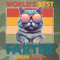 Worlds Best Farter I Mean Father Funny Retro Cat Legacy Tie Dye Trucker Hat