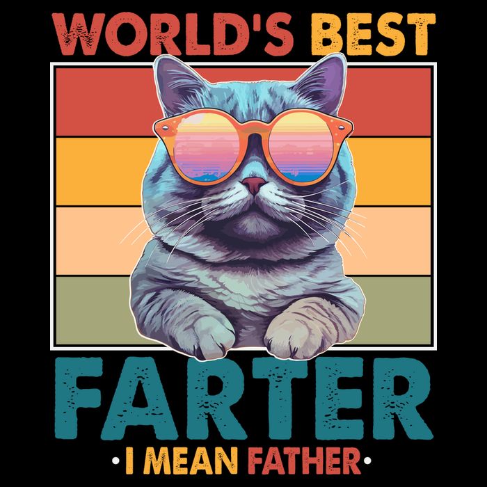 Worlds Best Farter I Mean Father Funny Retro Cat Wool Snapback Cap