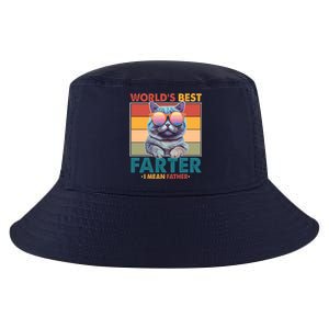 Worlds Best Farter I Mean Father Funny Retro Cat Cool Comfort Performance Bucket Hat