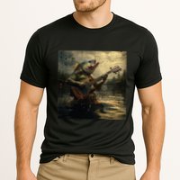 Weird Bass Fish Playing Bass Guitar Funny Cursed Meme Cooling Performance Crew T-Shirt