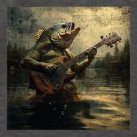 Weird Bass Fish Playing Bass Guitar Funny Cursed Meme Vector Backpack