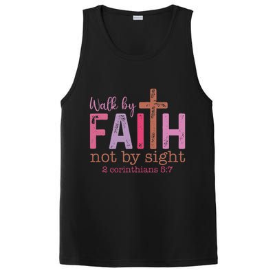 Walk By Faith Not By Sight God Faith Jesus PosiCharge Competitor Tank