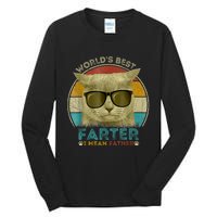 Worlds Best Farter I Mean Father Best Cat Dad Ever Tall Long Sleeve T-Shirt