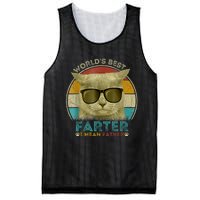 Worlds Best Farter I Mean Father Best Cat Dad Ever Mesh Reversible Basketball Jersey Tank