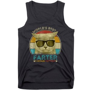 Worlds Best Farter I Mean Father Best Cat Dad Ever Tank Top