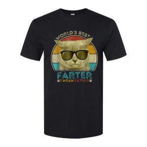 Worlds Best Farter I Mean Father Best Cat Dad Ever Softstyle CVC T-Shirt