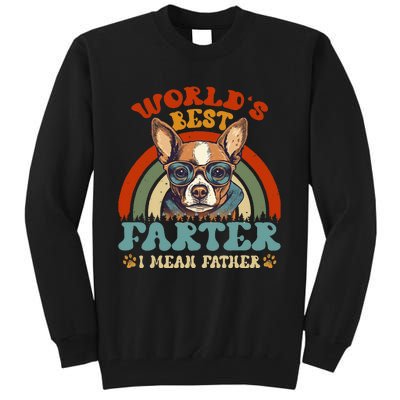 Worlds Best Farter I Mean Father Best Dad Ever Cool Dog Tall Sweatshirt