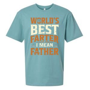 World's Best Farter I Mean Father Sueded Cloud Jersey T-Shirt