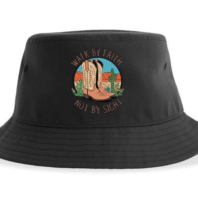 Walk By Faith Not By Sight Western Boots Sustainable Bucket Hat