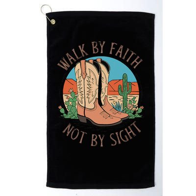 Walk By Faith Not By Sight Western Boots Golf Towel