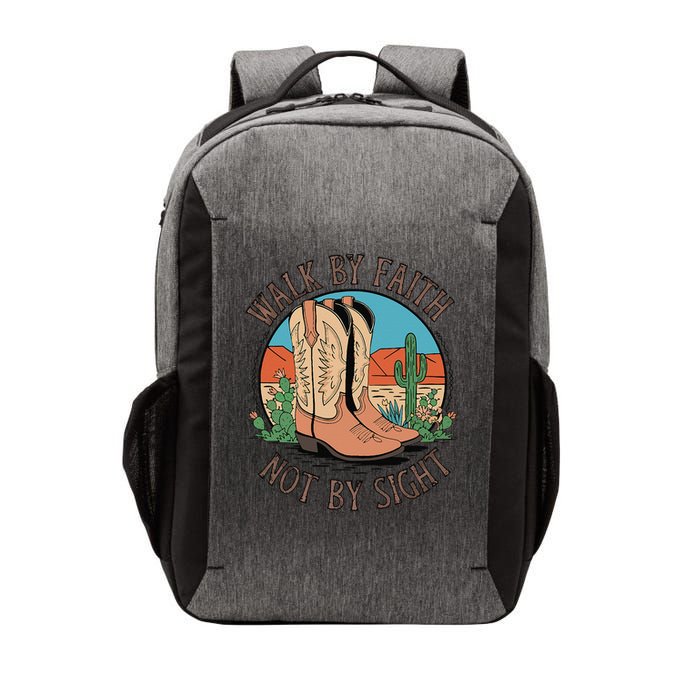 Walk By Faith Not By Sight Western Boots Vector Backpack