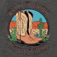 Walk By Faith Not By Sight Western Boots Vector Backpack