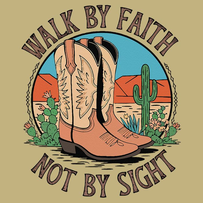 Walk By Faith Not By Sight Western Boots Cooling Performance Crew T-Shirt