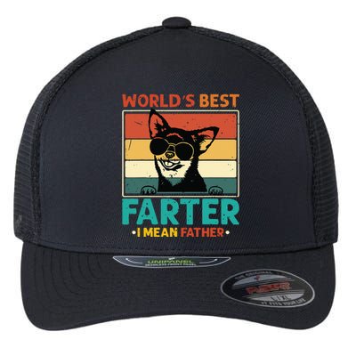 Worlds Best Farter I Mean Father Best Dad Ever Cool Dog Flexfit Unipanel Trucker Cap