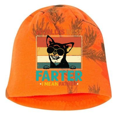 Worlds Best Farter I Mean Father Best Dad Ever Cool Dog Kati - Camo Knit Beanie