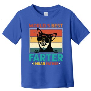 Worlds Best Farter I Mean Father Best Dad Ever Cool Dog Toddler T-Shirt